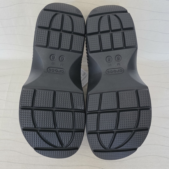 Crocs Womens Stomp Rosette Mary Jane Black Platform Clogs w/ Flower Size 8 NEW - Picture 10 of 11